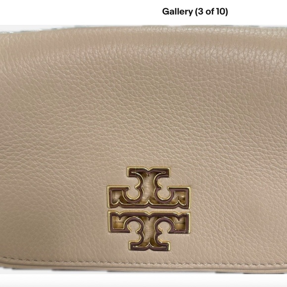$395 TORY BURCH BRITTEN CROSS OVER CLUTCH HANDBAG BAG PURSE SOFT PINK + DUST BAG - Picture 3 of 10